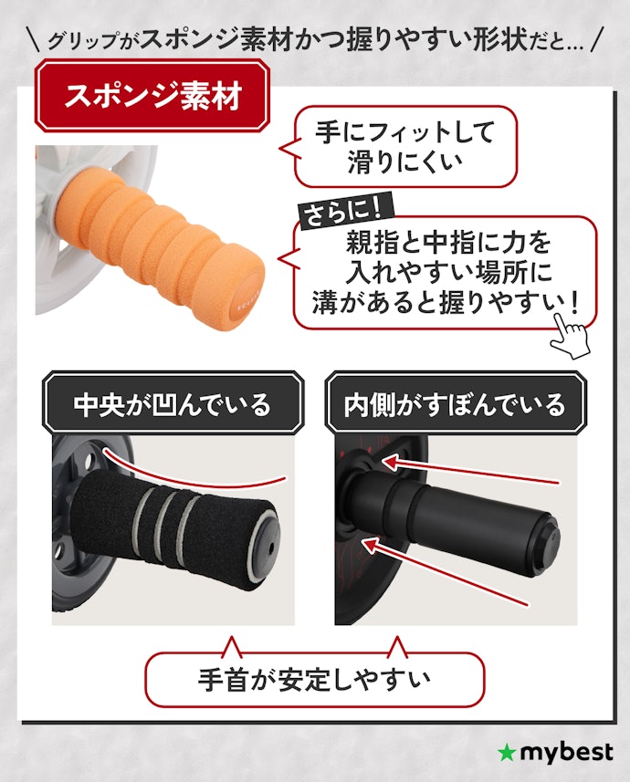 握力に自信がないなら、グリップの素材と形状にこだわろう