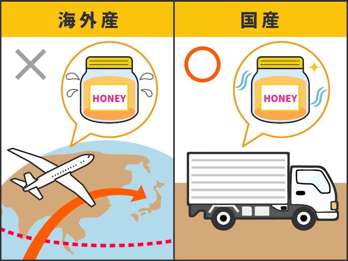 より確実に生はちみつがほしい人は「国産」を選ぼう