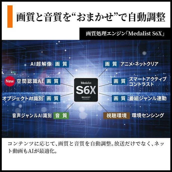 AIオート搭載モデルなら、面倒な設定なしで最適な視聴が可能に
