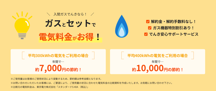 電気・ガスのセット契約で電力量料金単価が1.02円割引になる