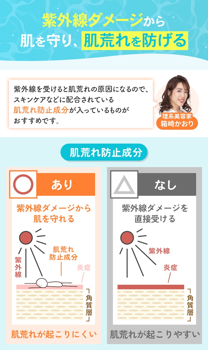 敏感肌の人は肌荒れ防止成分が配合されている商品を選ぶのがベター