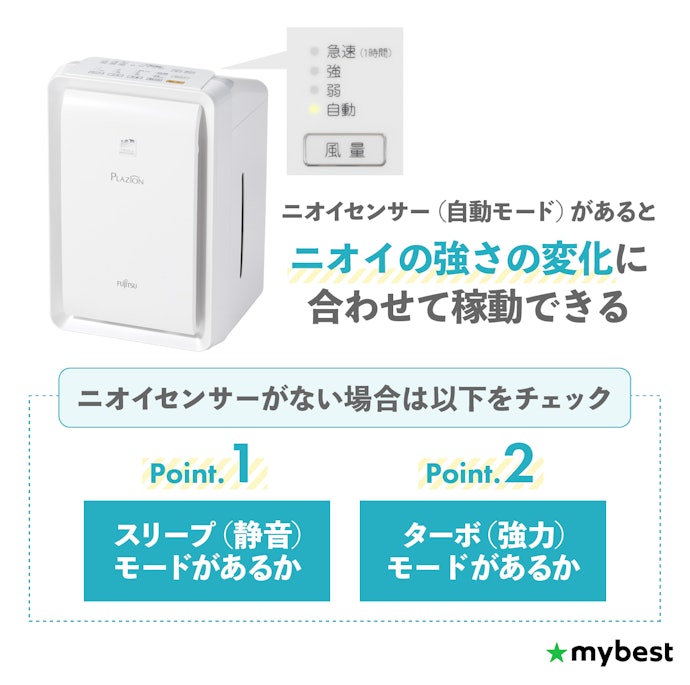 センサー機能付きなら適切なモードで運転できる