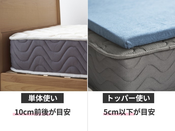 使用方法に合わせて、マットレスの厚さを決めよう