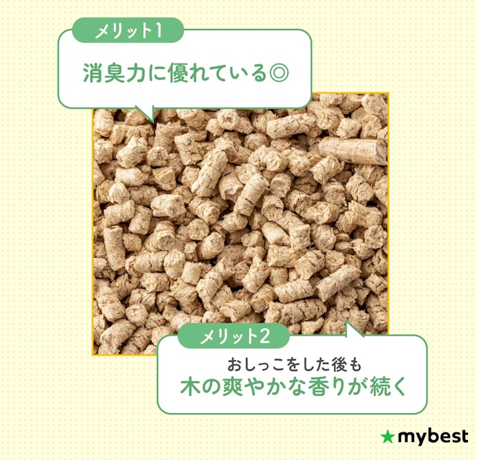 消臭力に大きな差はなし。木系の猫砂ならさらにニオイを抑えられる