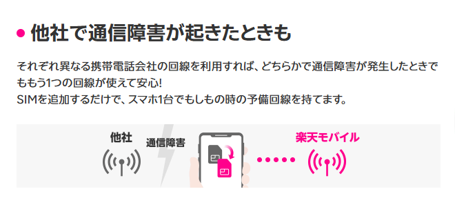 通信障害のときの命綱になる