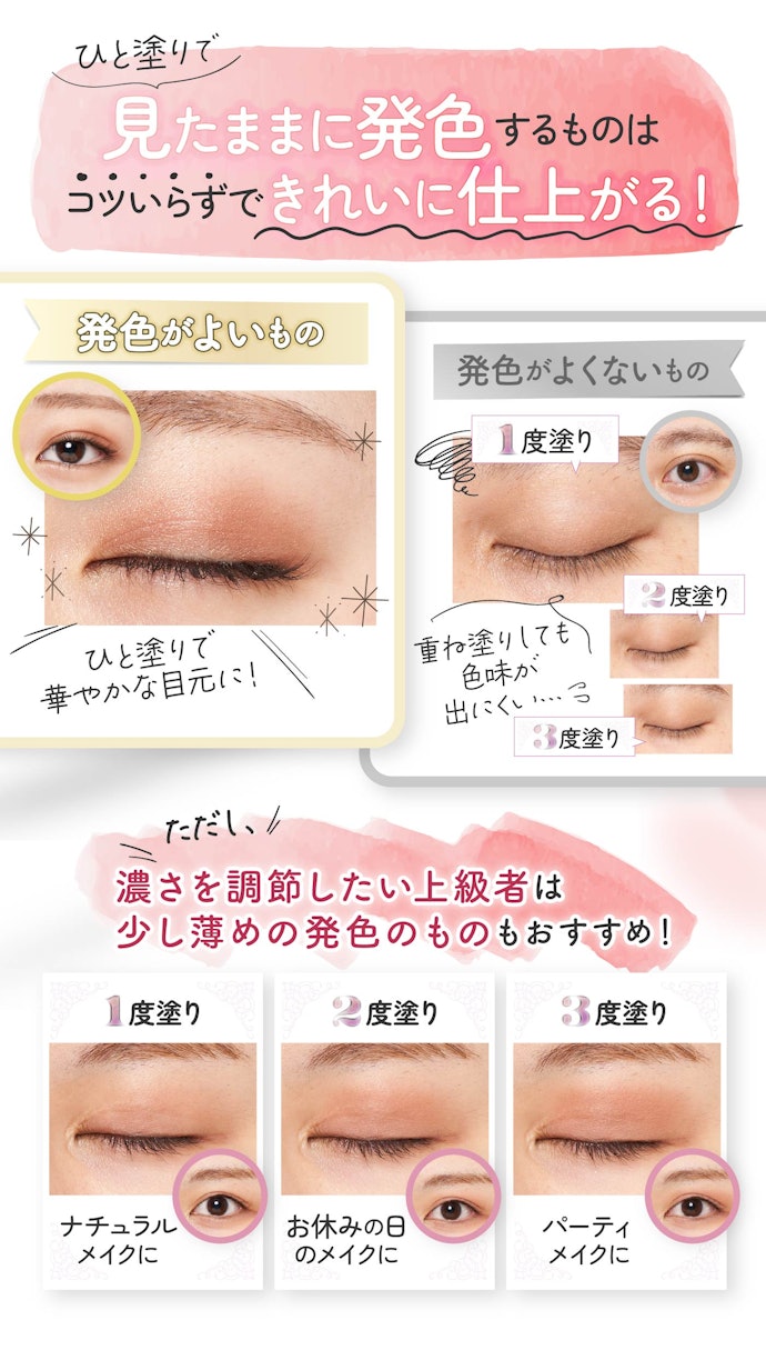 ひと塗りでしっかり発色するものを選ぼう