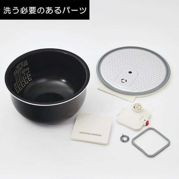 洗うパーツは計6個と多め。毎日の洗い物が負担になる可能性も