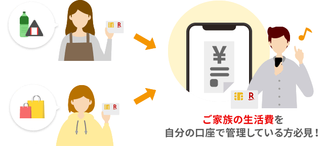 支出を共同口座で管理したいなら家族カードを選ぼう