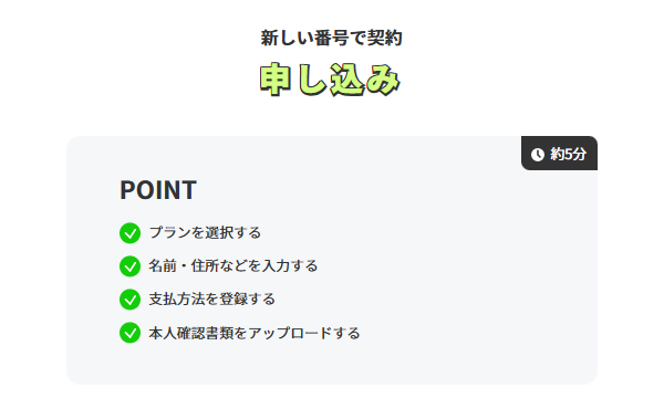 ②LINEMO公式サイトで申し込み