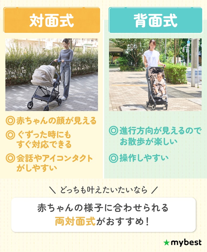 成長やシーンに合わせて選べる!両対面ベビーカーがおすすめ