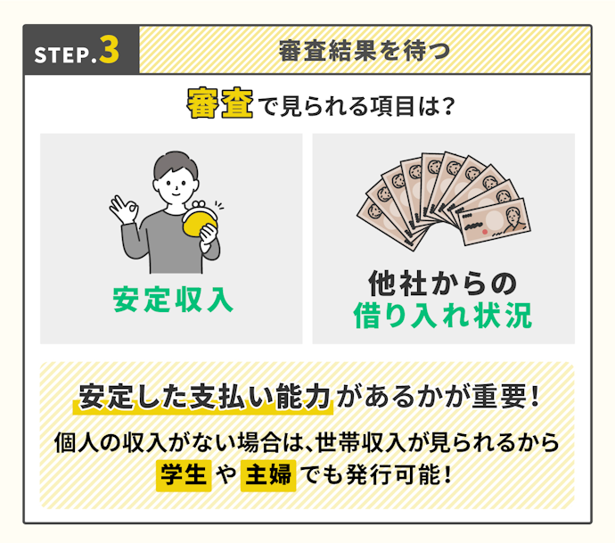 STEP.3審査結果を待つ