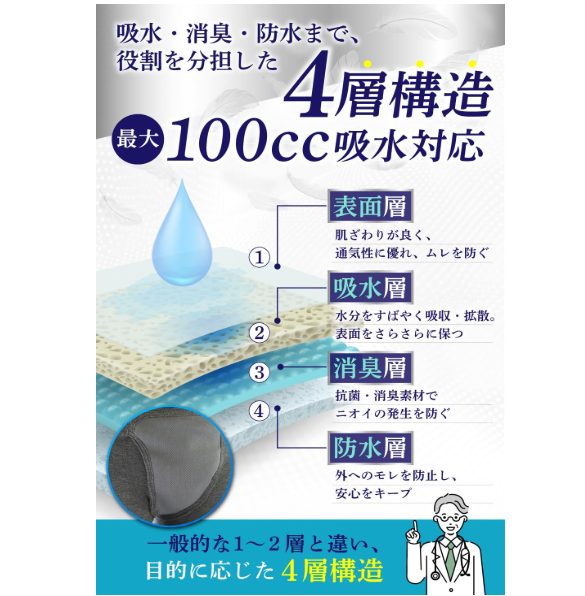 ニオイが気になる人は、抗菌・防臭機能や消臭機能付きを選択