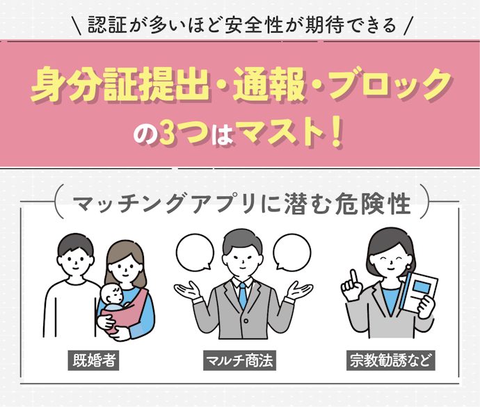 認証が厳しく、監視体制があるマッチングアプリを選ぼう