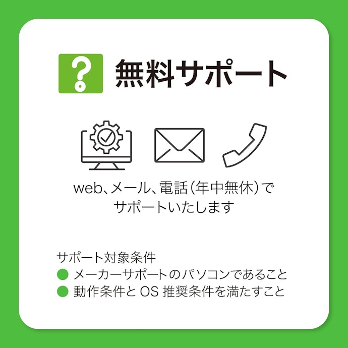 サポートの対応時間や、窓口の種類を確認しよう