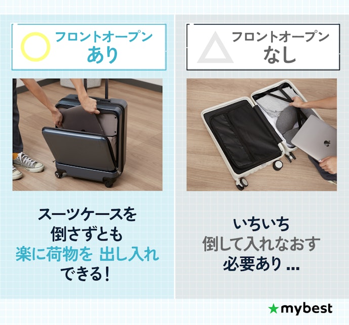 小物をサッと取り出したい人は、フロントオープンタイプがおすすめ