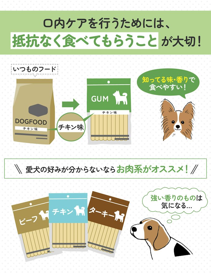 犬の好きな味・香りを選ぶことも大事なポイント