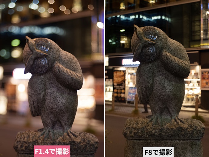 写真の明るさを左右するF値にも要注目