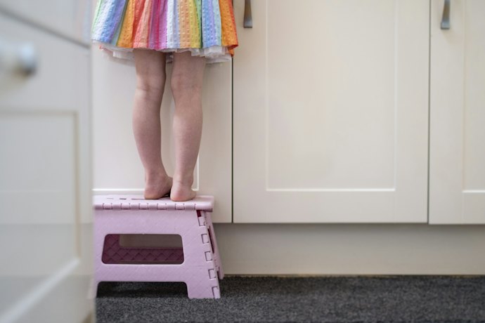 折りたたみ型よりも、子どもが扱いやすい据え置き型がベター