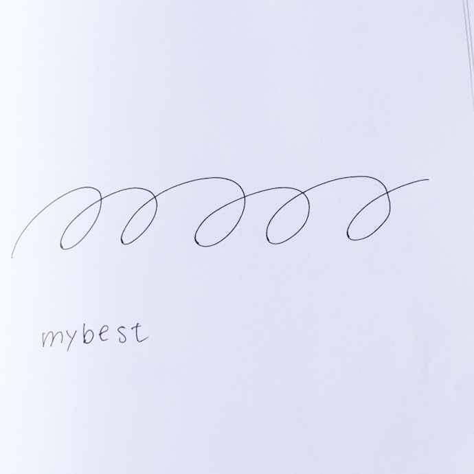 色ムラやかすれはほとんどなし。どんなも文字も途切れずきれいに書ける