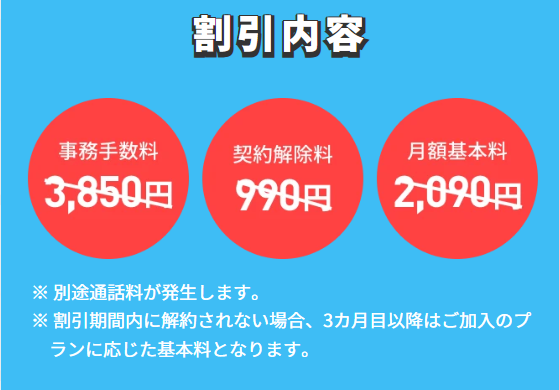 2か月間0円で使える!もちろん初期費用もなし