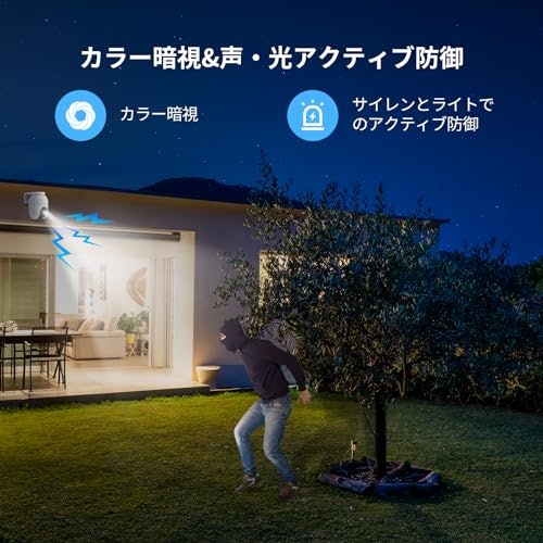 防犯力を強化したい人は、動体検知機能+威嚇機能付きをセレクト