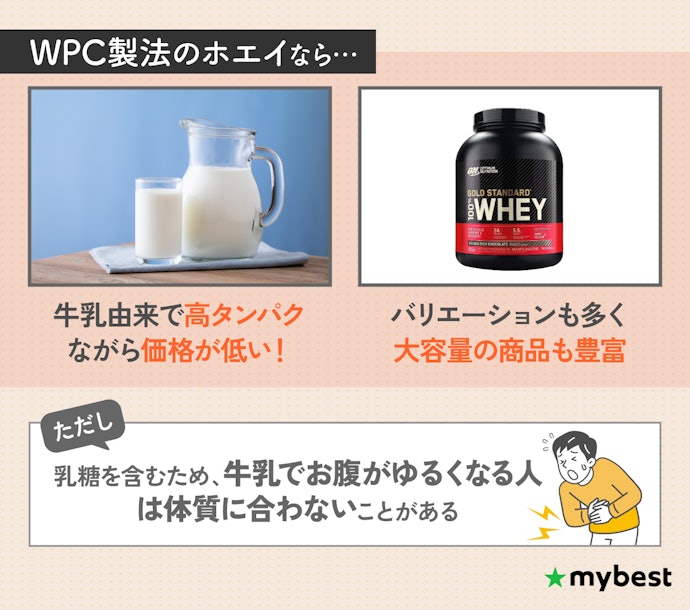 とにかく安くタンパク質を取りたいのなら、WPC製法のホエイ
