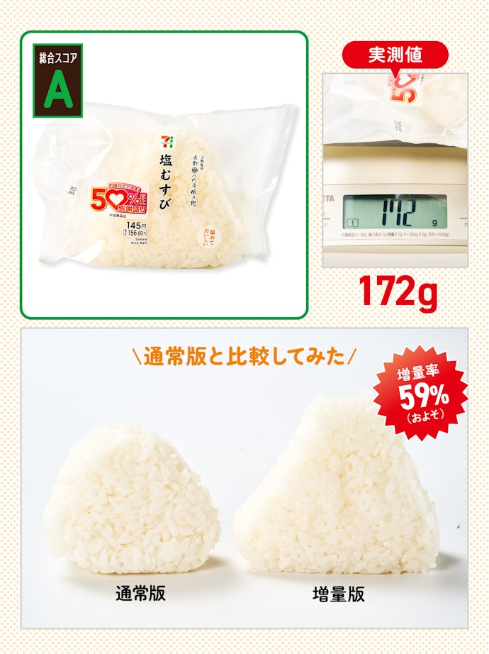 【3位】塩むすび(参考価格:156円)