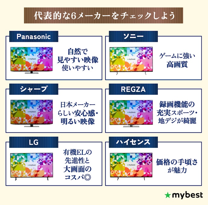 メーカーごとに魅力は異なる!代表的な6メーカーをチェックしよう