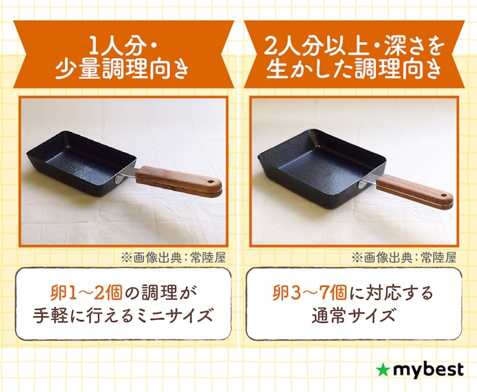 用途・卵の量別!サイズをチェックしよう