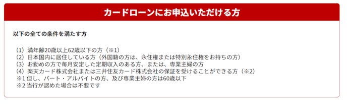 申込条件・借入限度額は?