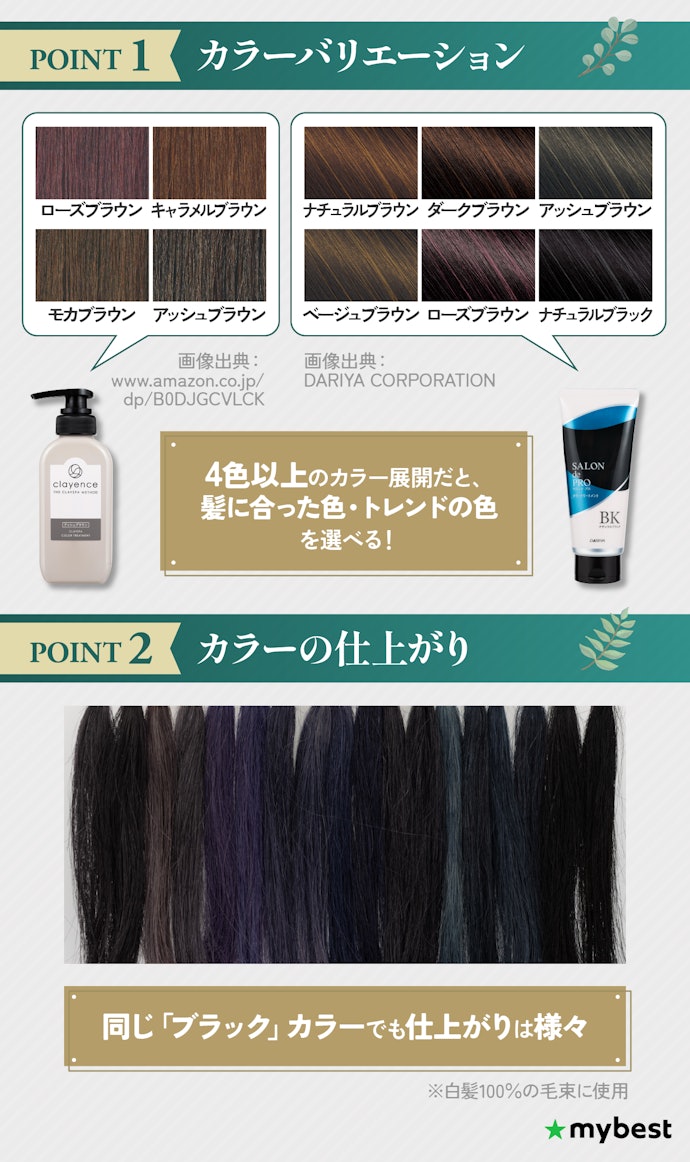 色展開だけでなく、実際の仕上がりも重視しよう