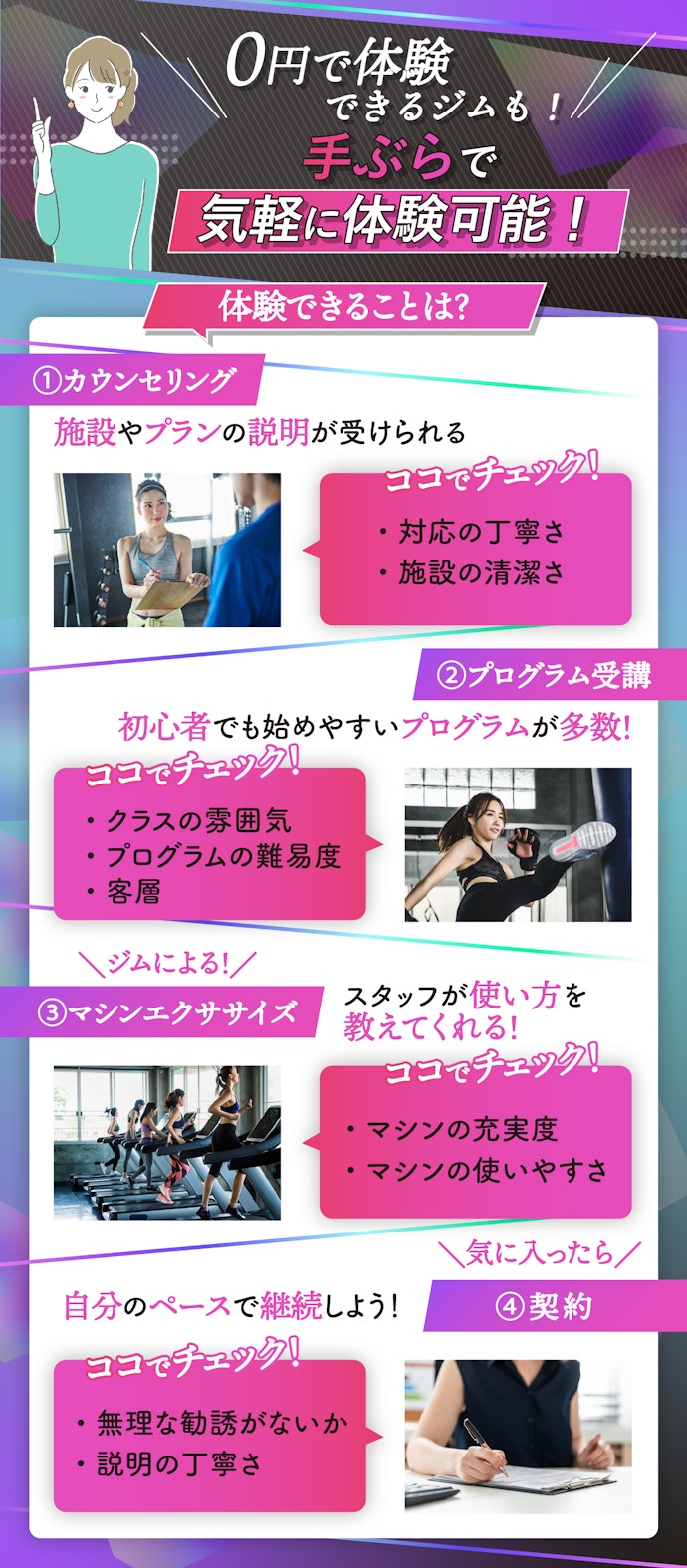 入会前に体験しよう!自分に合ったプログラムかチェック