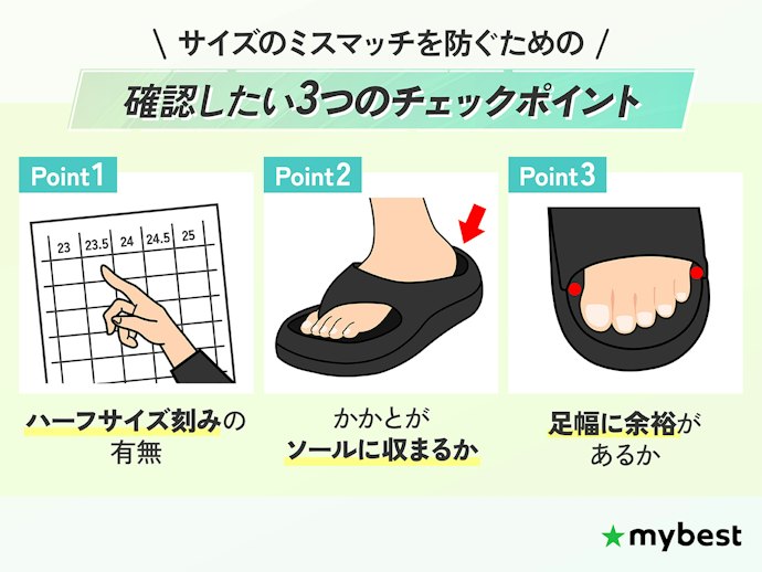 自分の足に合うサイズ・フィット感を確認して失敗を防ごう