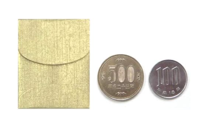 硬貨を渡すなら、500円玉サイズのポチ袋もチェック