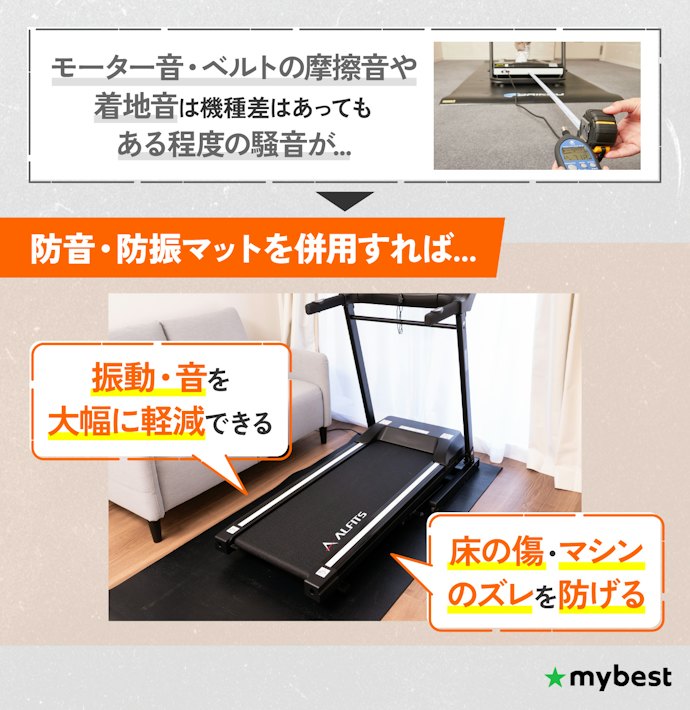 静音性に関してはどれも音が大きめ。防音マットを併用しよう
