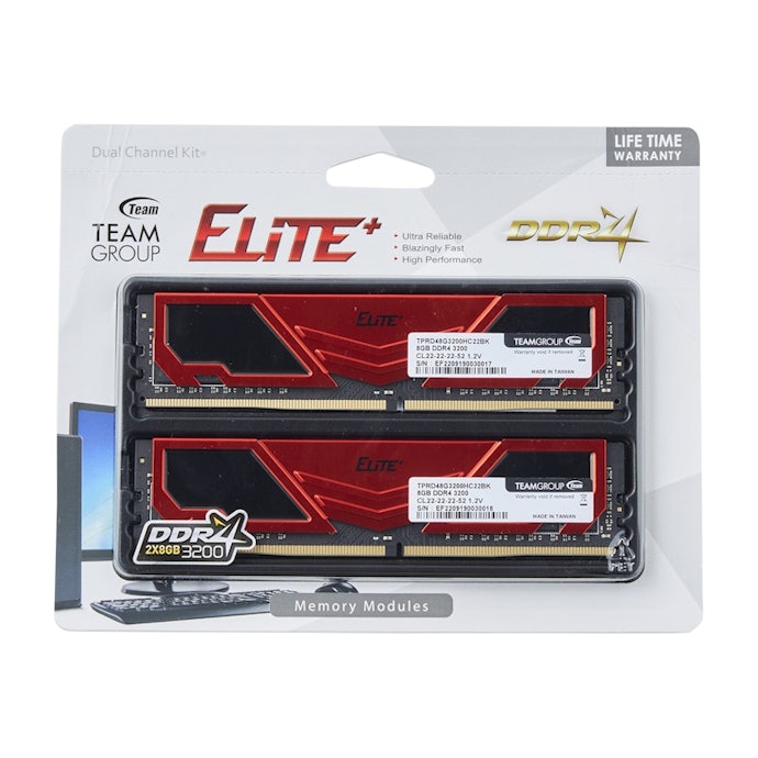 予算を抑えたいなら、Team DDR4 3200Mhz PC4-25600 Elite Plusがおすすめ