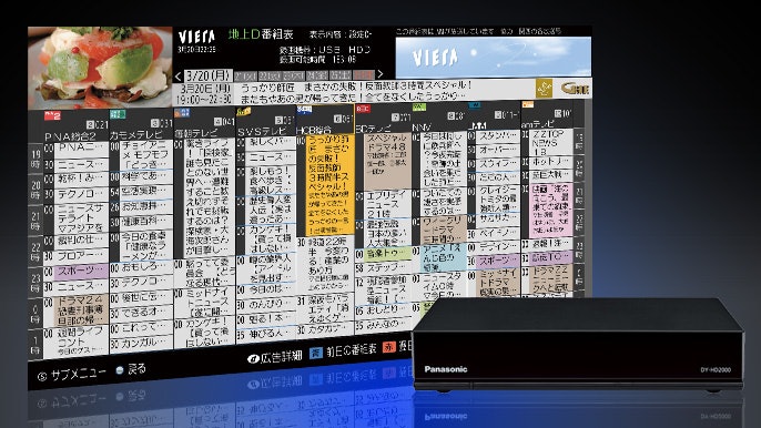 迫力ある音を生み出すサウンドシステムを搭載。2つの裏番組を同時録画OK