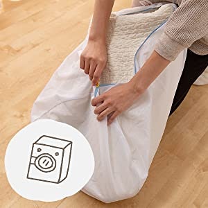 お手入れのしやすさを重視するなら洗濯しやすい素材やカバー付きが便利