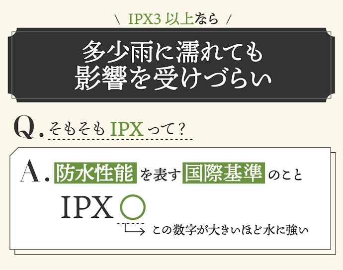 ソーラーライトは防水必須!IPX3以上のものを選ぼう
