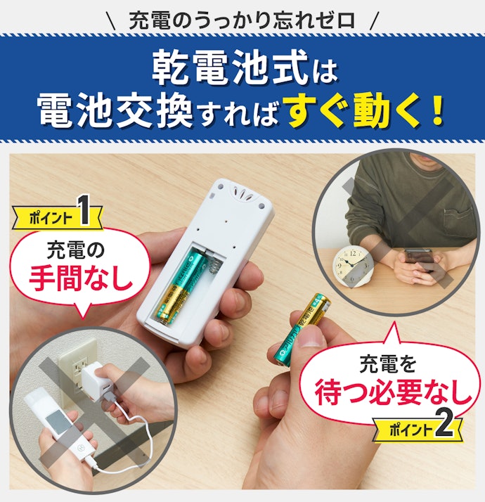 ③ 毎日測定するなら、乾電池式のアルコールチェッカーがおすすめ