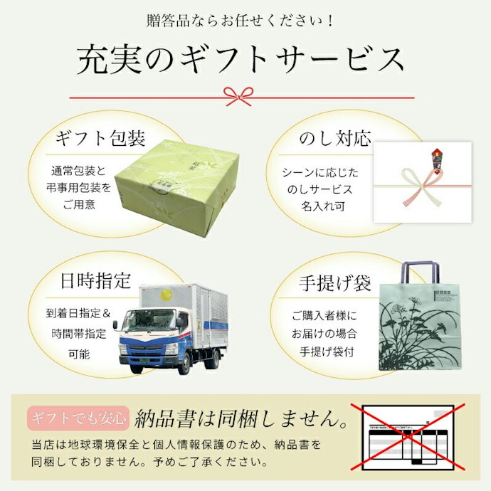 ギフトに使いたいなら、ラッピング可能かをチェックしよう