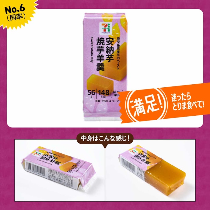 【6位(同率)】セブン-イレブン「安納芋 焼芋羊羹」(170円)