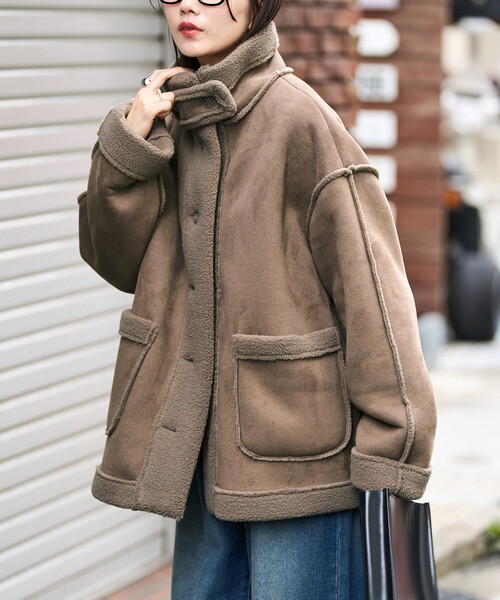 最終お値下げです！relume ムートンコート Re:EDIT（リエディ） ムートンコート ボアコート 「低身長サイズ有