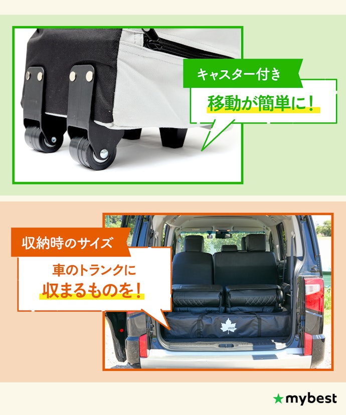 持ち運びやすさもチェックしよう