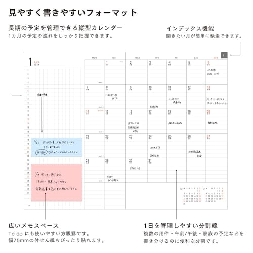 迷ったら、カレンダーと同様の形式のマンスリーブロックを選んで