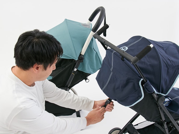 楽な姿勢で乗せおろしできる。親にとっても使いやすい設計