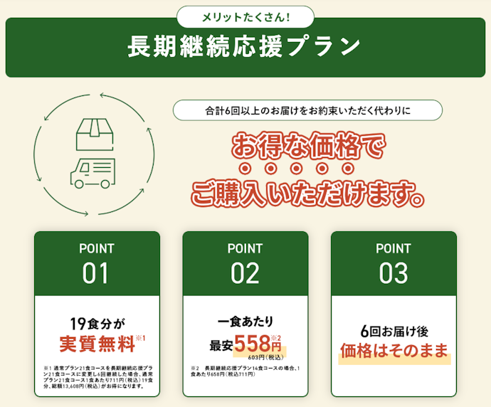 ②長期継続応援プランを選ぶ
