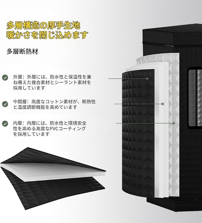 冬も使うなら、断熱の多層構造をチェックしよう