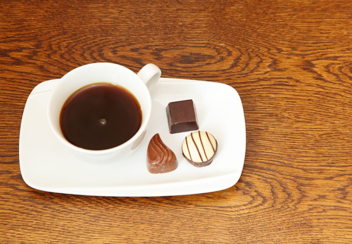チョコレートをその場で楽しみたい人は、カフェがあるショップを