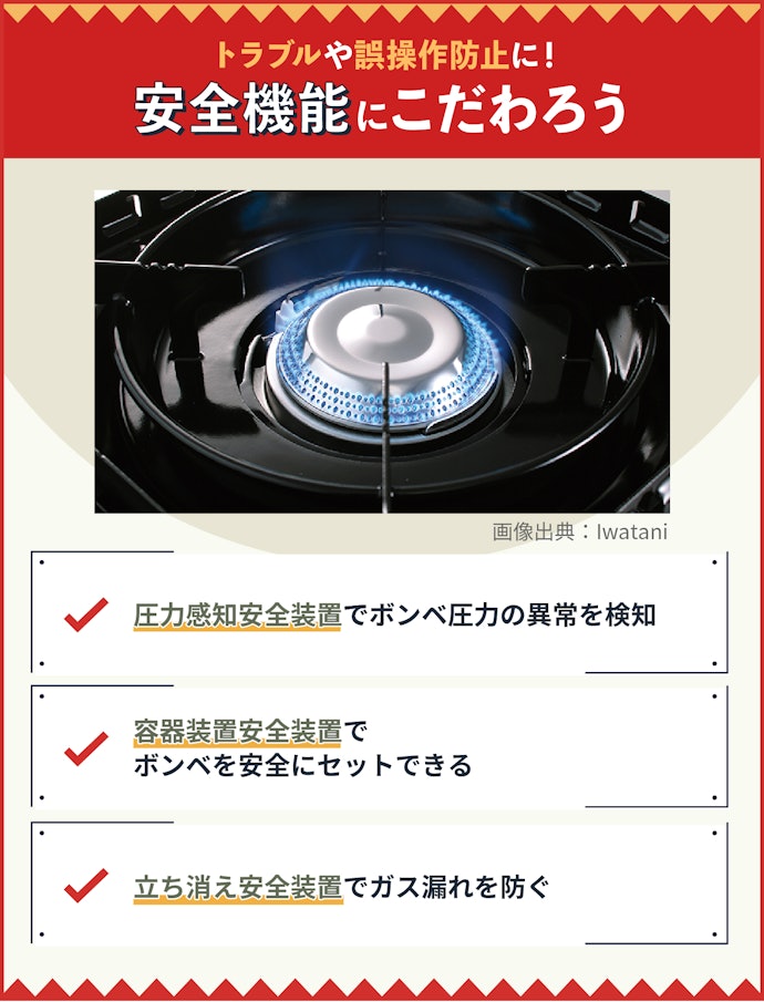 危険を防止。安全機能を確認しよう